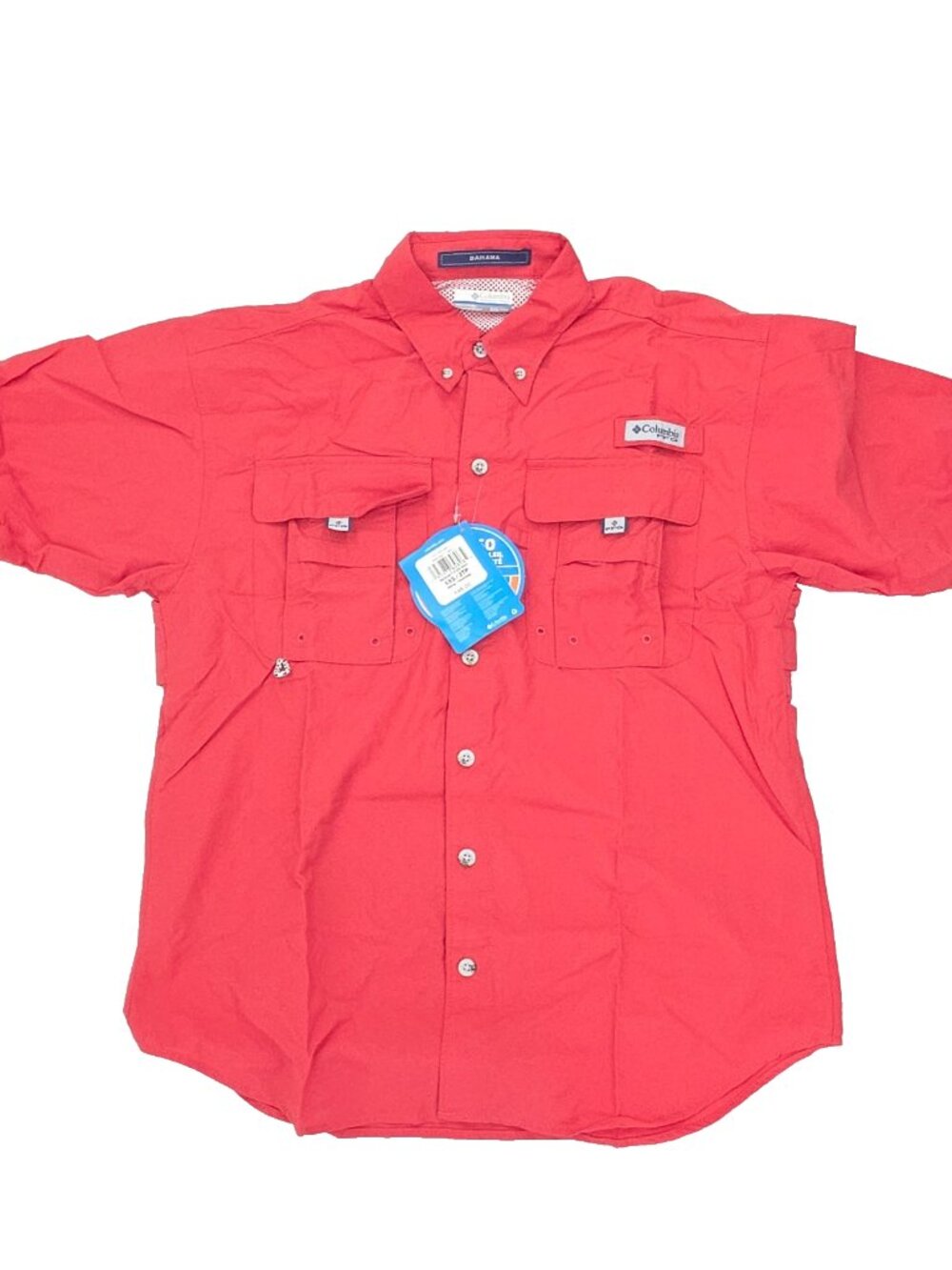 Columbia Standard Bahama II Button Shirt Mens XXS Red UPF 50 PFG Fishing Omni